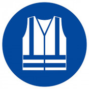 Panneau Gilet de Sécurité Haute Visibilité Obligatoire – Sécurité Chantier – Haute Visibilité