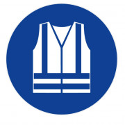 Panneau Gilet De Sécurité Haute Visibilité Obligatoire – Signalétique Sécurité – Conforme ISO 7010