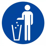 Panneau Jeter les Déchets à la Poubelle Obligatoire – Hygiène & Propreté – Haute Visibilité