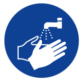 Panneau lavage des mains obligatoire