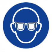 Panneau Lunettes de Protection Obligatoire – Signal Sécurité EPI – Haute Résistance et Conforme ISO 