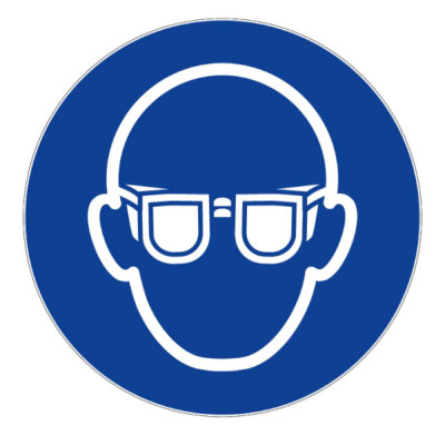Panneau Lunettes de Protection Obligatoire – Signal Sécurité EPI – Haute Résistance et Conforme ISO 