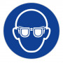 Panneau Lunettes de Protection Obligatoire – Signal Sécurité EPI – Haute Résistance et Conforme ISO 