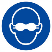Panneau Lunettes de Protection Opaques Obligatoires – Sécurité EPI – Haute Visibilité