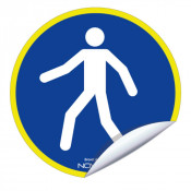 Panneau Obligation d’Emprunter le Passage – Signal Sécurité – Conforme ISO 7010 et Durable