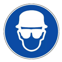 Panneau Obligation De Porter Casque Et Lunettes – Signalétique Sécurité – Conforme ISO 7010