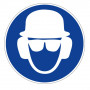 Panneau Obligation de Porter Casque, Lunettes et Casque Antibruit – Signal EPI Sécurité – Conforme I