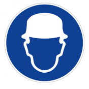 Panneau Obligation de Porter un Casque – Signal d’Obligation Sécurité – Conforme ISO 7010