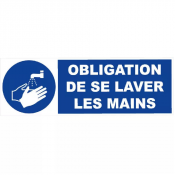 Panneau Obligation de Se Laver les Mains – Hygiène Renforcée – PS Durable