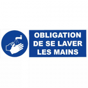 Panneau Obligation de Se Laver les Mains – Hygiène Renforcée – PS Durable