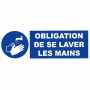 Panneau Obligation de Se Laver les Mains – Hygiène Renforcée – PS Durable