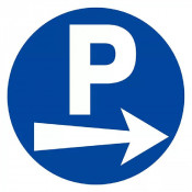 Panneau Parking Flèche à Droite – Orientation Stationnement – Haute Visibilité