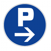 Panneau Parking Flèche Droite – Signalisation Durable et Économique – Conforme Normes ISO