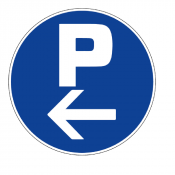 Panneau Parking Flèche Gauche – Signalisation Durable et Visible – Conforme Normes ISO