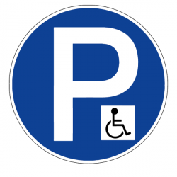 Panneau parking handicapés