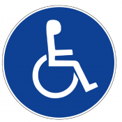 Panneau Parking Handicapés – Signalétique Accessibilité – Résistant et Conforme Normes ISO 7010