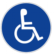 Panneau Parking Handicapés – Signalétique Accessibilité – Résistant et Conforme Normes ISO 7010