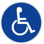 Panneau Parking Handicapés – Signalétique Accessibilité – Résistant et Conforme Normes ISO 7010