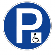 Panneau Parking Handicapés – Signalisation Accessible et Durable – Conforme Normes ISO