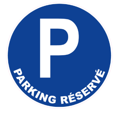 Panneau Parking Réservé – Signalétique Stationnement – Résistant et Conforme Normes ISO 7010