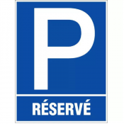 Panneau Parking Réservé – Signalétique Visible – Pose Rapide et Durable