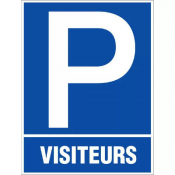 Panneau Parking Visiteurs – Signalétique Visible – Pose Rapide et Durable