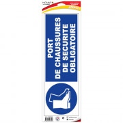 Panneau Port Chaussures de Sécurité Obligatoire – Protection Pieds – PS ou Vinyle