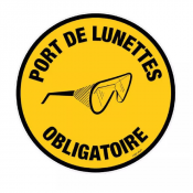 Panneau Port de Lunettes Obligatoire – Sécurité Travail – Résistant & Normé