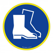 Panneau Port des Chaussures de Sécurité Obligatoire – Signal EPI – Conforme ISO 7010 et Durable