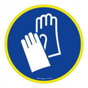 Panneau Port des Gants de Protection Obligatoire – Signal EPI Haute Visibilité – Conforme ISO 7010 e