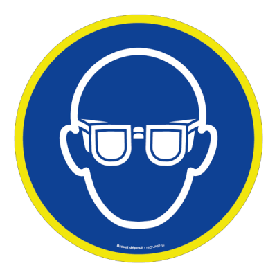 Panneau port des lunettes obligatoire - Haute visibilité