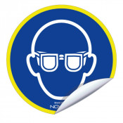 Panneau Port des Lunettes Obligatoire – Signal EPI Haute Visibilité – Conforme ISO 7010 et Résistant