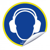 Panneau Port du Casque Anti-Bruit Obligatoire – Signal EPI Haute Visibilité – Conforme ISO 7010 et R