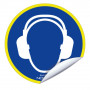 Panneau Port du Casque Anti-Bruit Obligatoire – Signal EPI Haute Visibilité – Conforme ISO 7010 et R