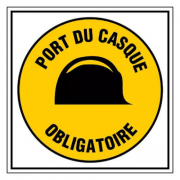Panneau Port du Casque Obligatoire – Sécurité Chantier – Résistant & Normé