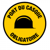 Panneau Port du Casque Obligatoire – Sécurité Travail – Résistant & Normé