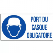 Panneau Port du Casque Obligatoire – Sécurité Travail – Ultra Résistant