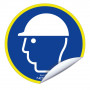 Panneau Port du Casque Obligatoire – Signal EPI Haute Visibilité – Conforme ISO 7010 et Résistant UV