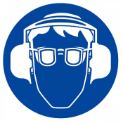 Panneau Protection Obligatoire Vue/Ouie – Sécurité EPI – Signalétique Normée ISO Durable