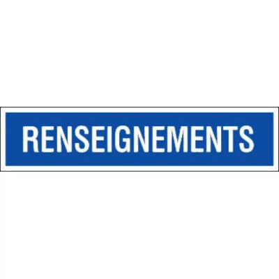 Panneau Renseignements – Signalisation d’Information Durable – Plastique Rigide Anti-UV