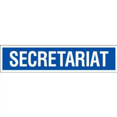 Panneau Secrétariat – Signalisation d’Information Durable – Plastique Rigide Anti-UV