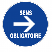 Panneau Sens Obligatoire à Droite – Signalisation Durable et Visible – Conforme Normes ISO