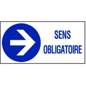 Panneau Sens Obligatoire Droite – Signalétique Routière – Ultra Visible