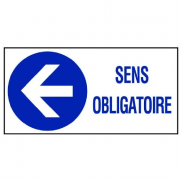 Panneau Sens Obligatoire Gauche – Signalisation Circulation – Normes ISO
