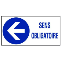 Panneau Sens Obligatoire Gauche – Signalisation Circulation – Normes ISO Panneau Sens Obligatoire Gauche – Signalisation Circulation – Normes ISO