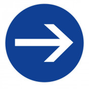 Panneau Sens Obligatoire – Signalétique Sécurité – Résistant et Conforme ISO 7010