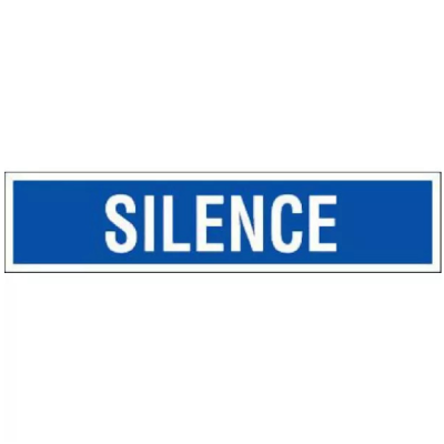 Panneau Silence – Signalisation de Discrétion Durable – Plastique Rigide Anti-UV