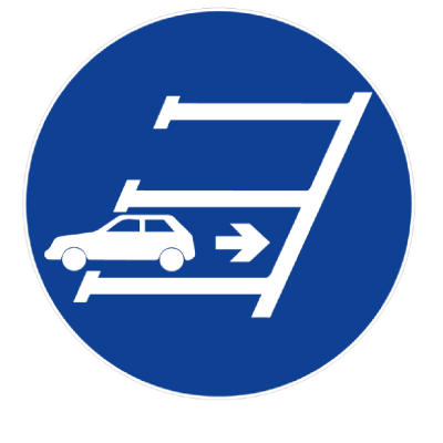 Panneau Stationnement en Marche Arrière Obligatoire – Signalisation Durable – Conforme Normes ISO