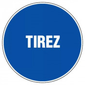 Panneau Tirez – Signalétique Porte – Résistant, Lisible et Conforme Normes ISO 7010