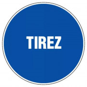 Panneau Tirez – Signalétique Porte – Résistant, Lisible et Conforme Normes ISO 7010
